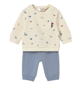 Boy's LS Dino Top w/ Joggers Artic Blue