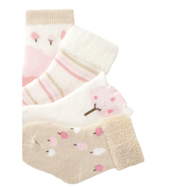 Socks 4pc Set-Baby Pink