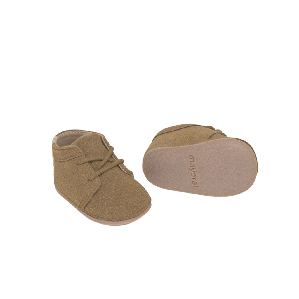 Boy's Lace Up Bootie-Camel