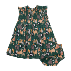 PINK CHICKEN baby girls stevie dress set - animals of asia