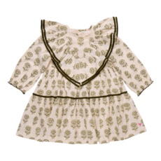 PINK CHICKEN girls raphaela dress - olive rose floral