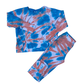 ERGE GIRL'S LS TIE DYED TOP W/JOGGER-HEAVEN