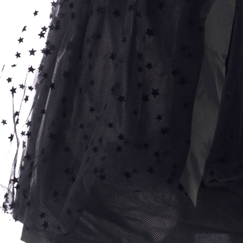 ROCKWILDE BLACK VELVET LS DRESS W/CENTER FRONT BOW