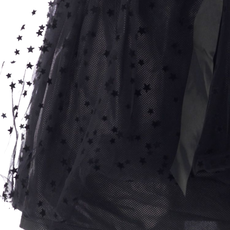 ROCKWILDE BLACK VELVET LS DRESS W/CENTER FRONT BOW