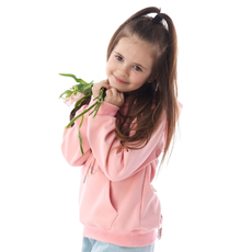 ROCKWILDE PINK HOODIE W/BUTTERFLY PATCH W/BEAD FRINGE