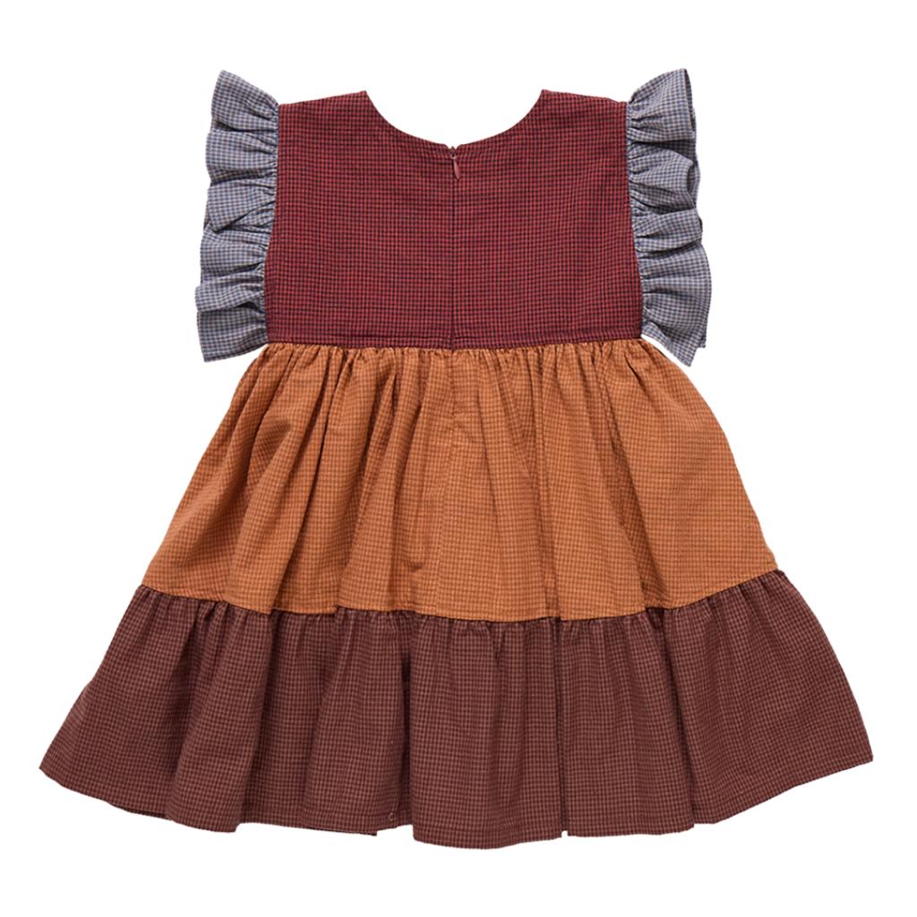 PINK CHICKEN girls kit dress - mixed checks