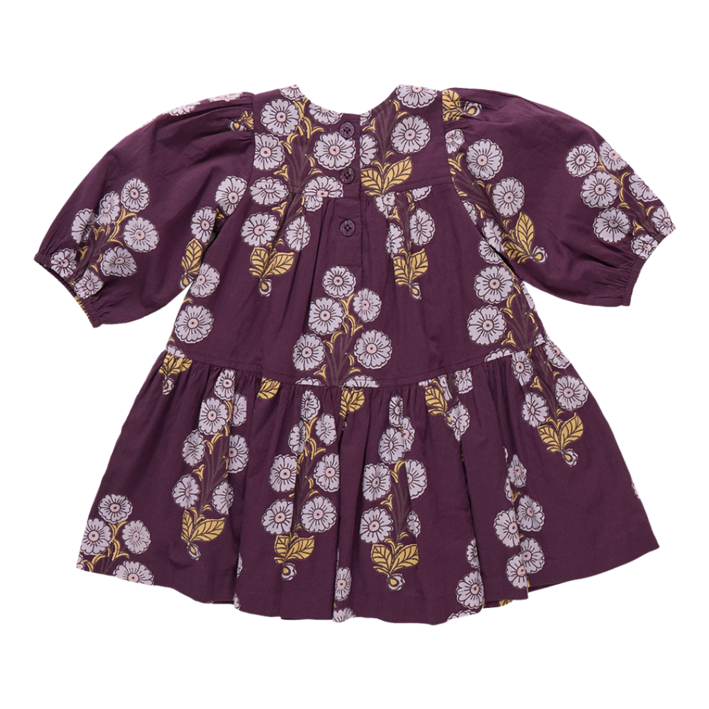 PINK CHICKEN girls fiona dress - plum buttercup floral
