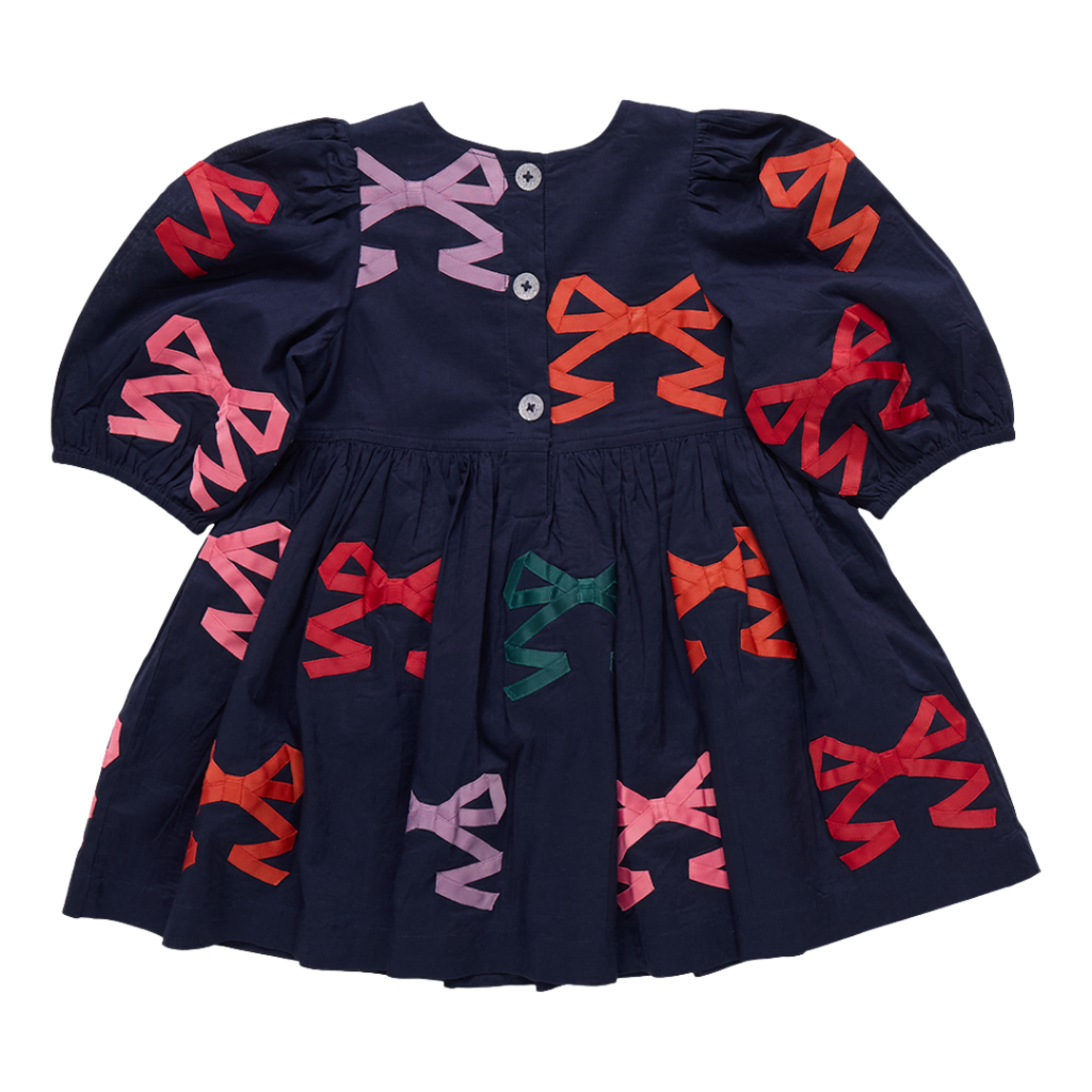 PINK CHICKEN girls brooke dress - multi bow applique