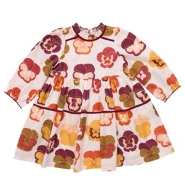 PINK CHICKEN girls charlie dress - autumn pansies