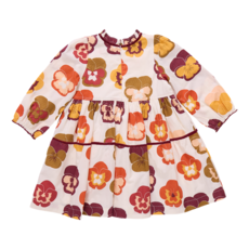 PINK CHICKEN girls charlie dress - autumn pansies