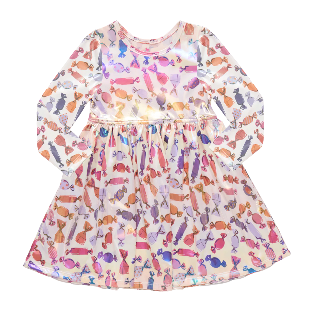 PINK CHICKEN girls lame steph dress - halloween candy