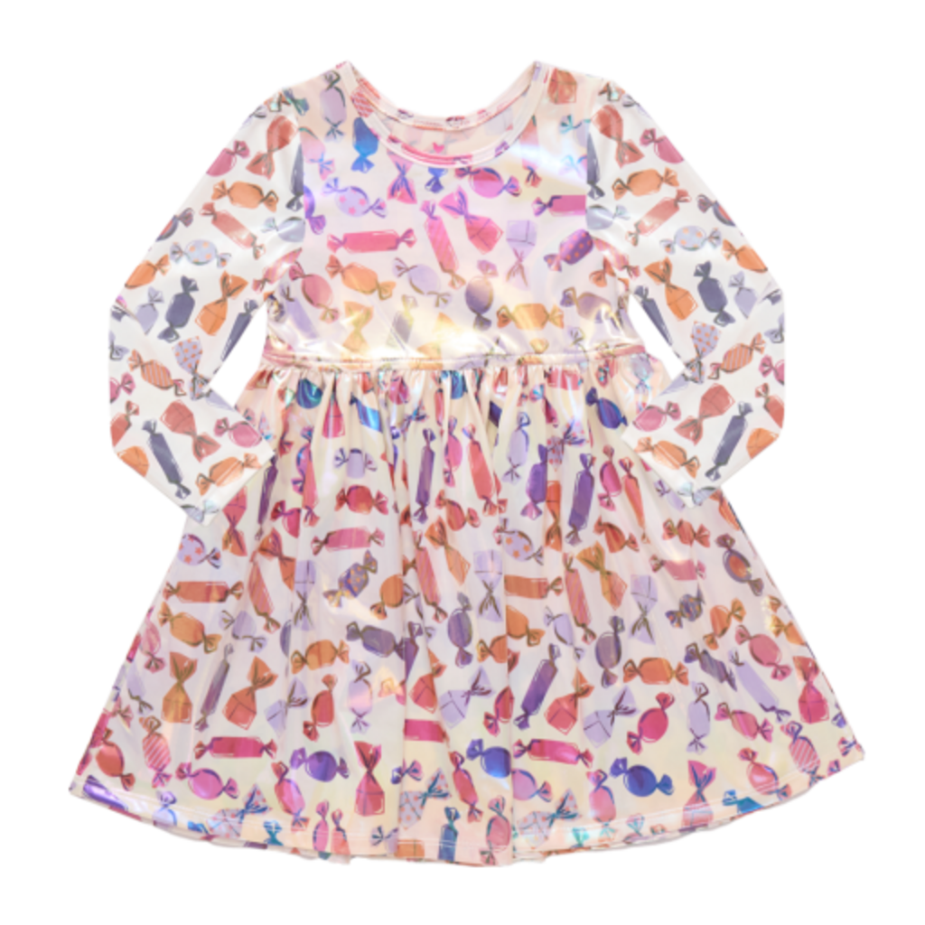 PINK CHICKEN girls lame steph dress - halloween candy