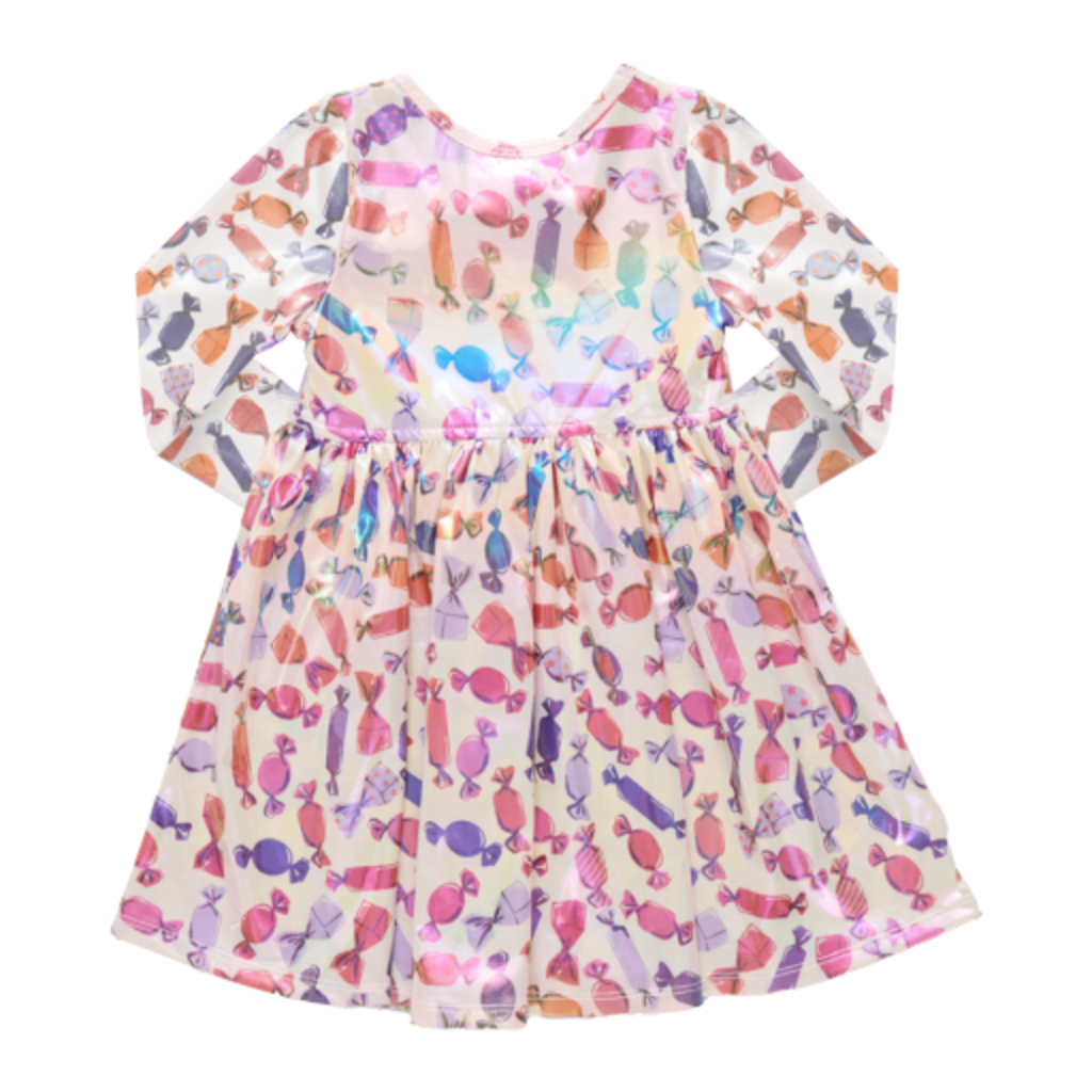 PINK CHICKEN girls lame steph dress - halloween candy
