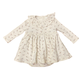 Rylee + Cru Inc. RUFFLE COLLAR DRESS || NATURAL DITSY