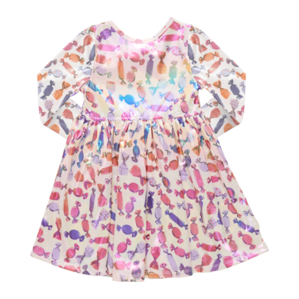 PINK CHICKEN girls lame steph dress - halloween candy