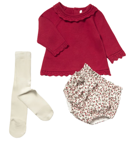 Girl's LS Red Top w/Cherry Bottoms/Tights