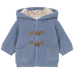Boy's Knit Hooded Cardigan-Cloud