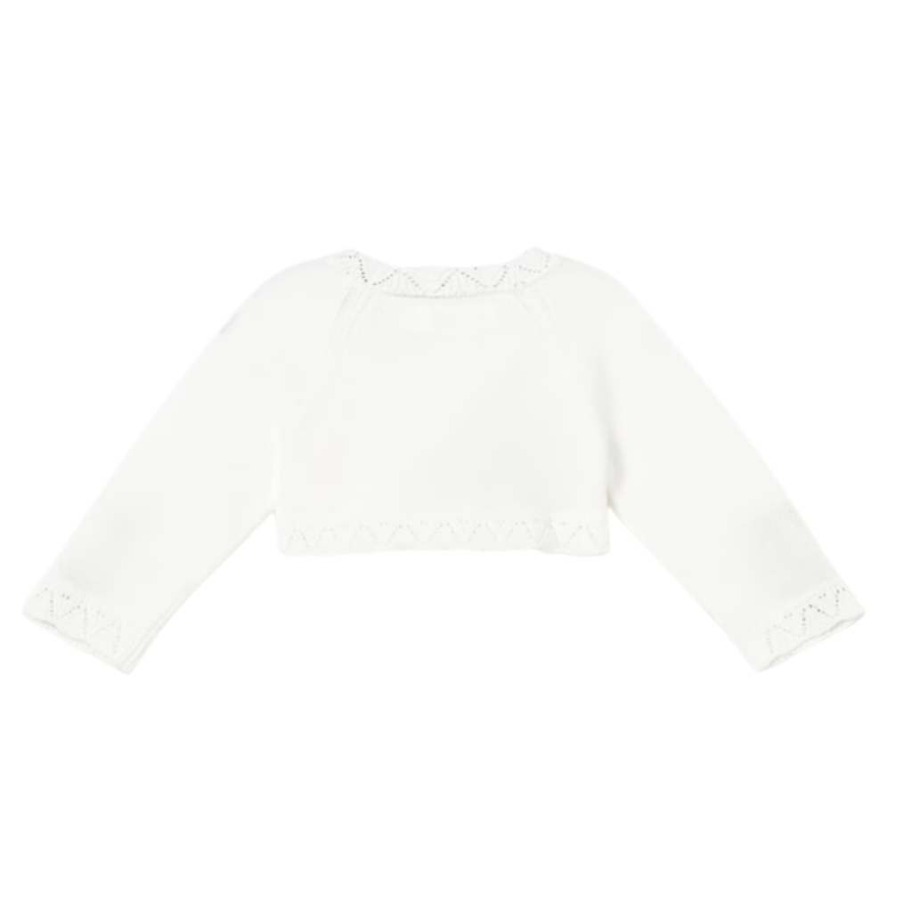 Basic Knit Short Cardigan-Natural