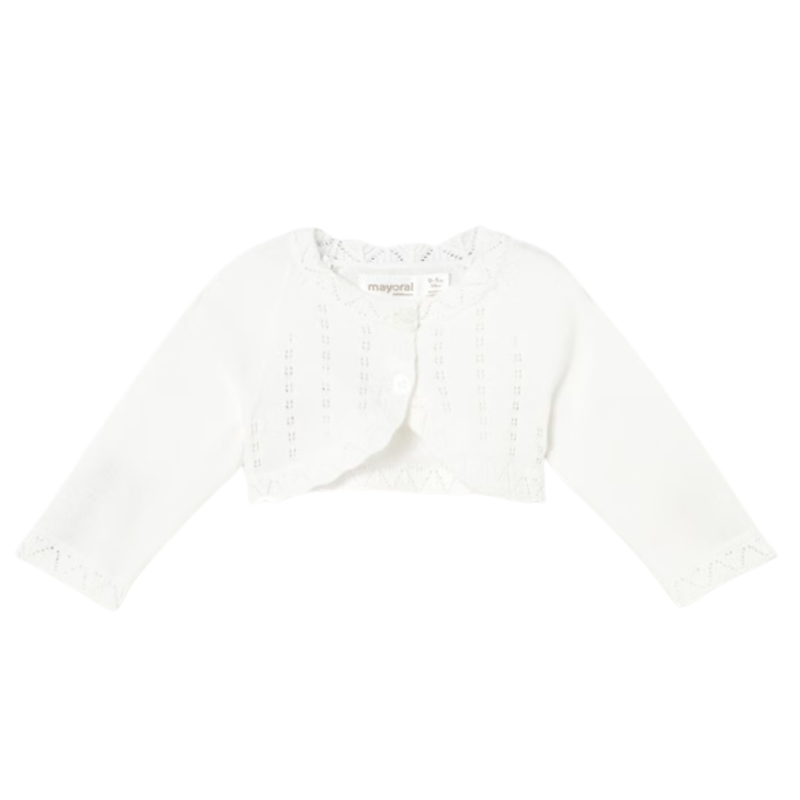 Basic Knit Short Cardigan-Natural