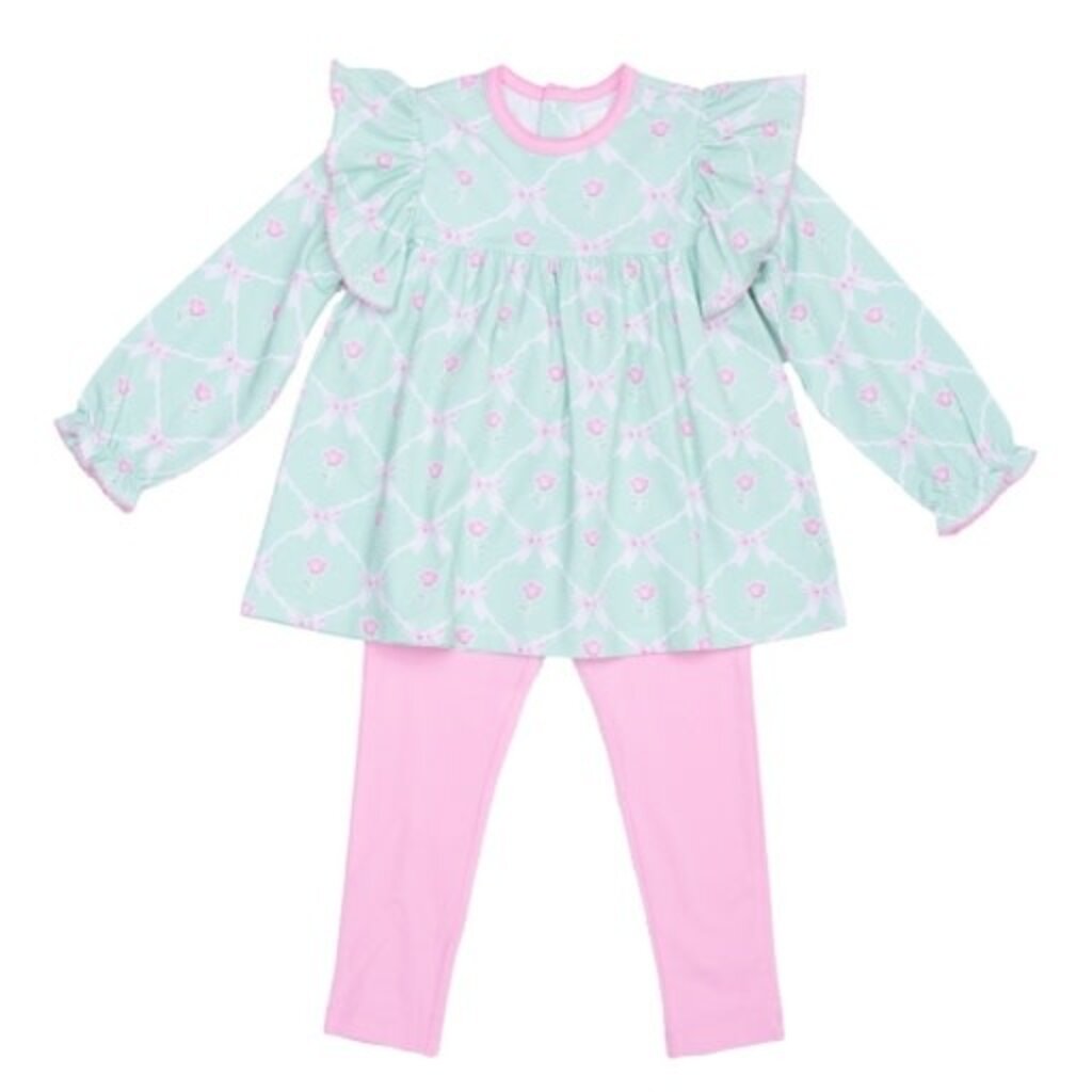 The Oaks Apparel Abree Watercolor Wildflower Legging Set