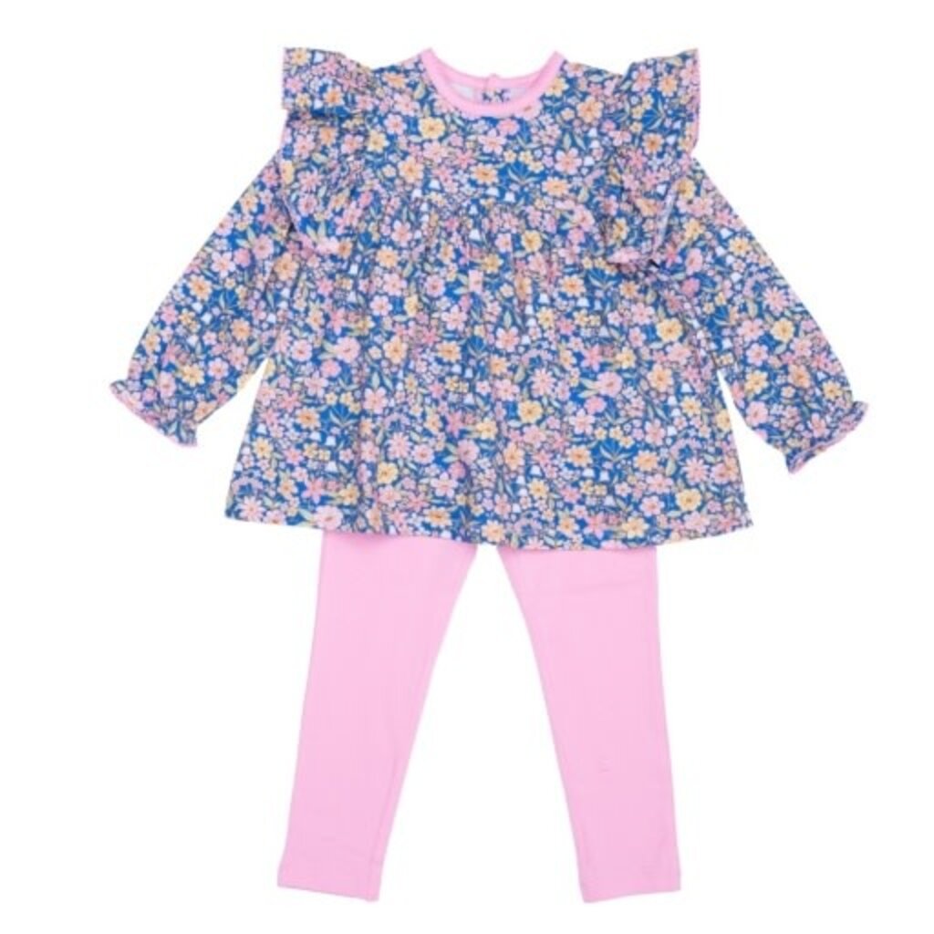 The Oaks Apparel Abree Watercolor Wildflower Legging Set