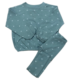 Rylee + Cru Inc. SPONGEY KNIT SET || EVERGREEN DITSY