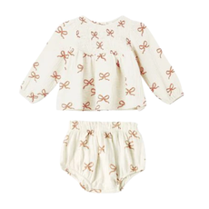 Rylee + Cru Inc. SOPHIA TOP + BLOOMER SET || RUBY BOWS