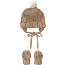Hat & Mitten Set-Toffee