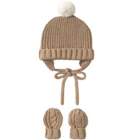 Hat & Mitten Set-Toffee
