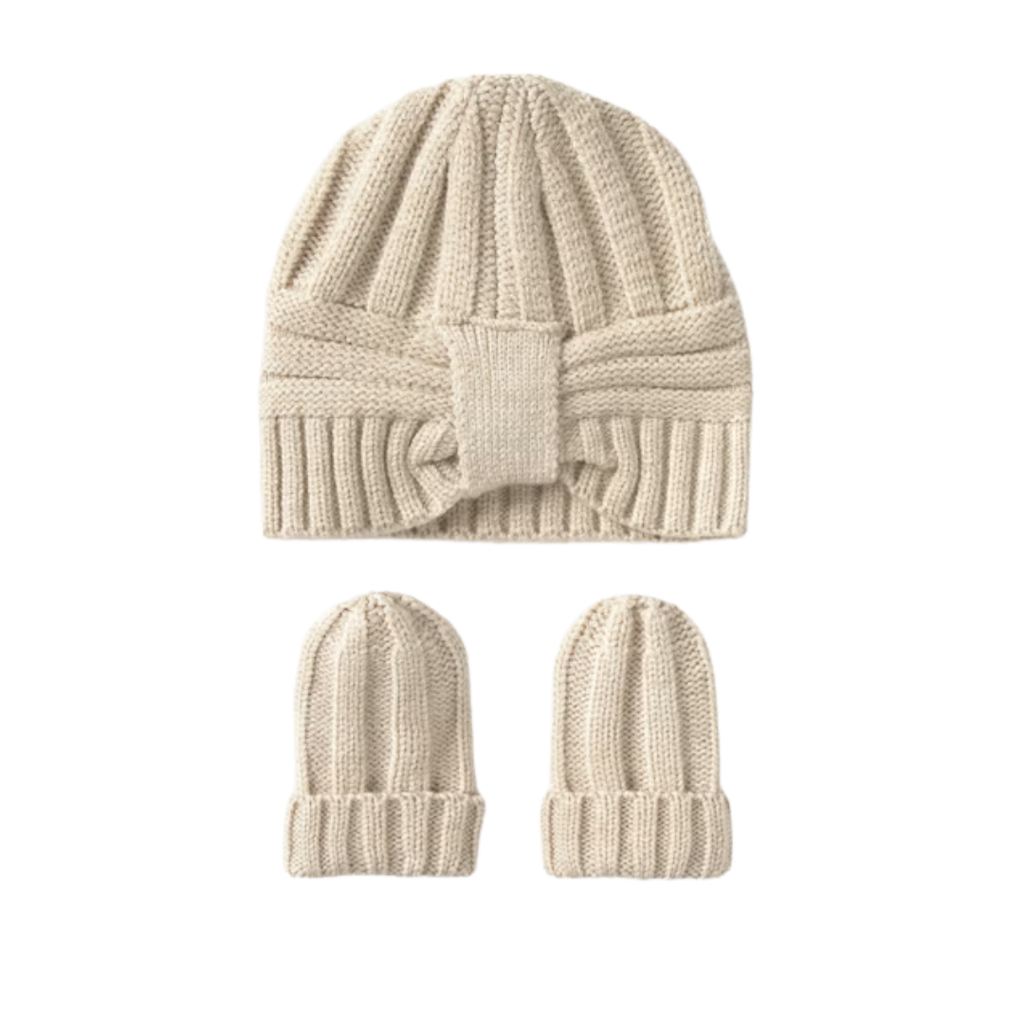 Girl's Hat & Glove Set-Oat