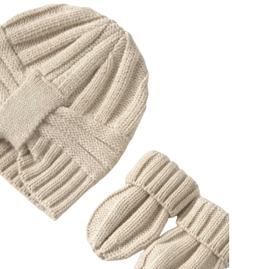 Girl's Hat & Glove Set-Oat