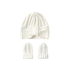 Girl's Hat & Glove Set-Natural