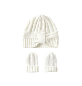 Girl's Hat & Glove Set-Natural