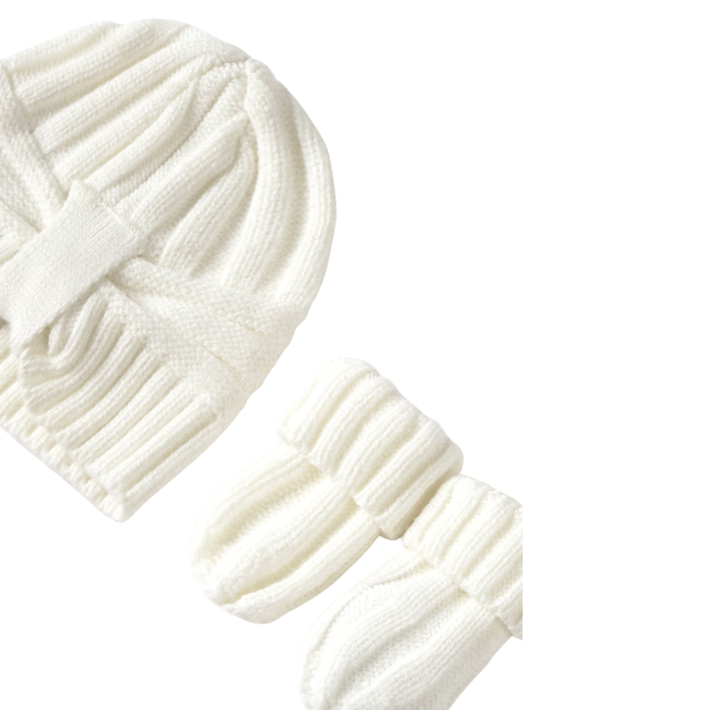 Girl's Hat & Glove Set-Natural