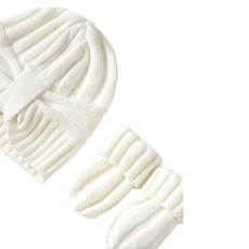 Girl's Hat & Glove Set-Natural