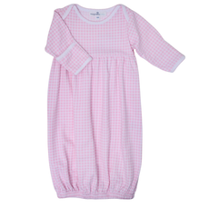 MAGNOLIA BABY MINI CHECKS GATHERED GOWN