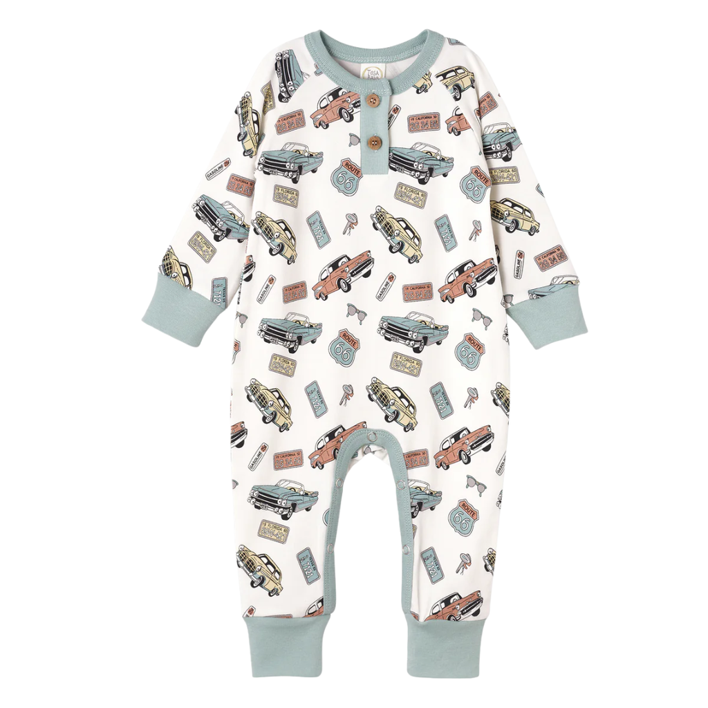 TESA BABE BOY'S ROUTE 66 HENLEY ROMPER