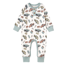 TESA BABE BOY'S ROUTE 66 HENLEY ROMPER