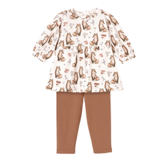 TESA BABE GIRL'S LS FOXY GARDEN TOP W/LEGGINGS