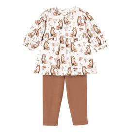 TESA BABE GIRL'S LS FOXY GARDEN TOP W/LEGGINGS