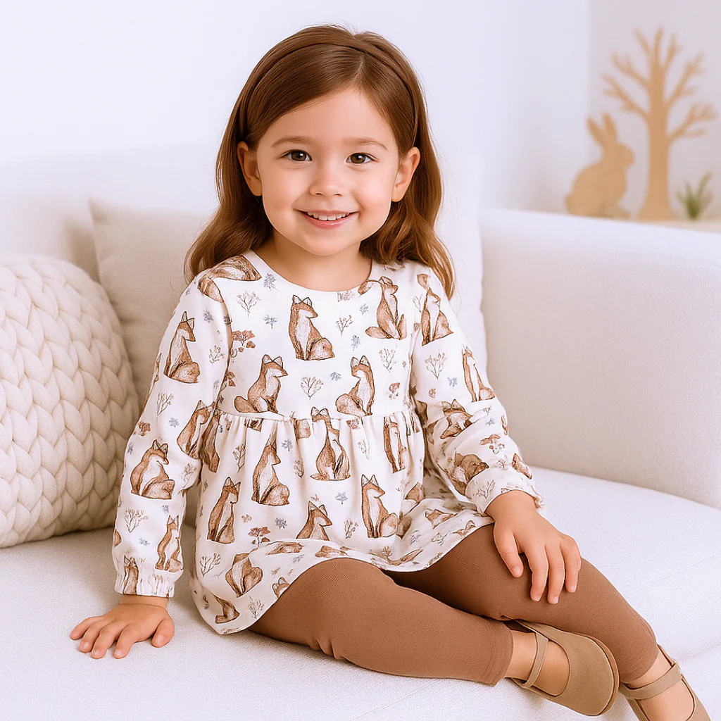 TESA BABE GIRL'S LS FOXY GARDEN TOP W/LEGGINGS