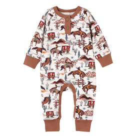 TESA BABE BOY'S WESTERN SPIRIT HENLEY ROMPER