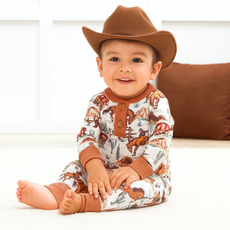 TESA BABE BOY'S WESTERN SPIRIT HENLEY ROMPER