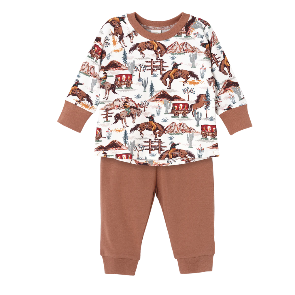 TESA BABE BOY'S WESTERN SPIRIT TEE & PANTS