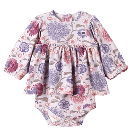 TESA BABE GIRL'S VINTAGE BLOOMS SKIRTED BODYSUIT