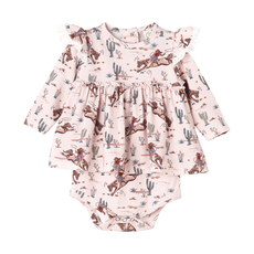 TESA BABE GIRL'S PRAIRIE PRINCESS SKIRTED BODYSUIT