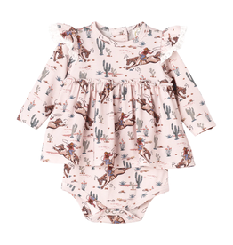 TESA BABE GIRL'S PRAIRIE PRINCESS SKIRTED BODYSUIT