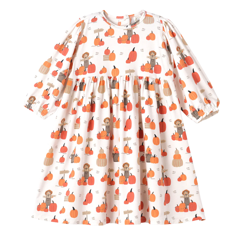 TESA BABE GIRL'S PUMPKIN PATCH DRESS