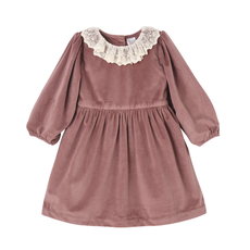 TESA BABE BEATRICE LS MAUVE VELVET DRESS