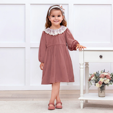 TESA BABE BEATRICE LS MAUVE VELVET DRESS